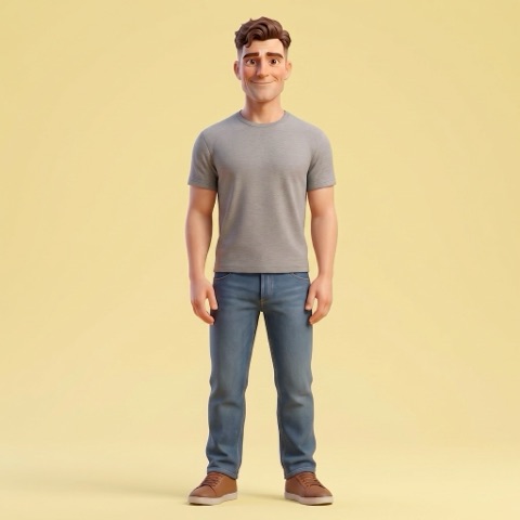 Dad's illustrated character