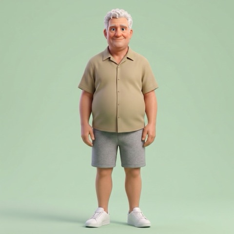 Grandad's illustrated character